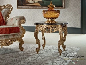 Низкий журнальный столик из массива дерева Modenese Luxury Interiors Casanova